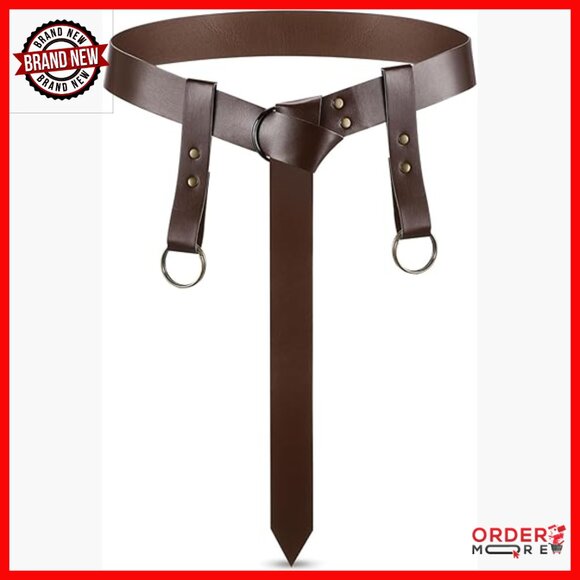 Accessories - Renaissance Belt Set with Skirt Hikes PU Leather Medieval Cosplay Accessory